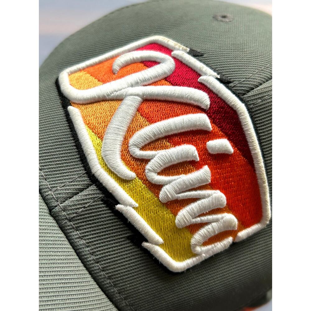 Klim Gray Snapback Trucker Hat Cap Script Adjusta… - image 2